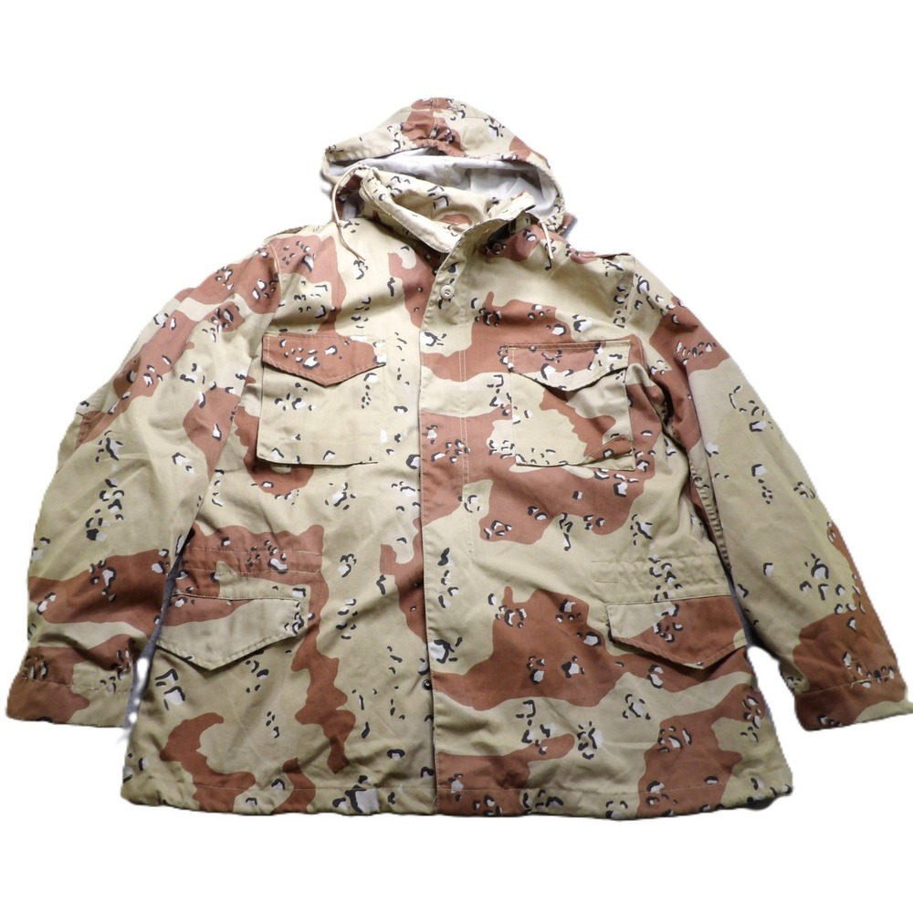 VTG 90 Prestige Desert Storm Camo Parka Men XXL Tactical Choco Chip Field Jacket